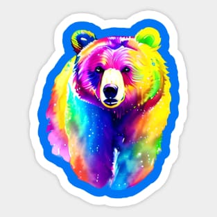 Momma Bear with Blue Background Sticker